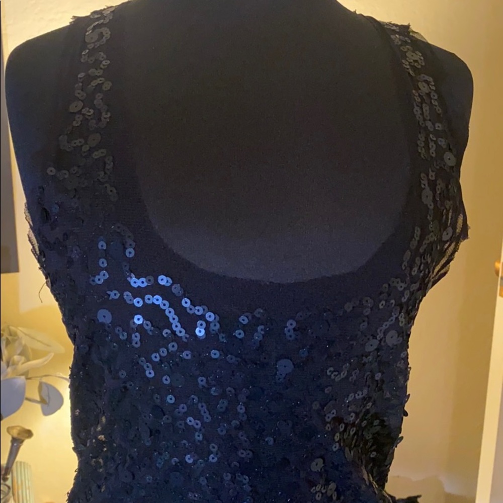 Black sequence top